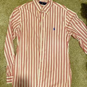 Polo Ralph Lauren, 15 1/2 32-33, Men’s candy cane button down.